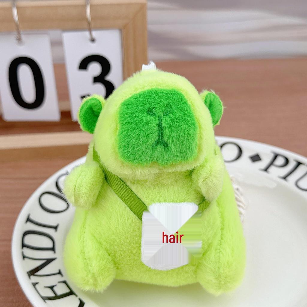 Capybara Plush Keychain Pendant - Cute Cartoon Bag Charm for Couples