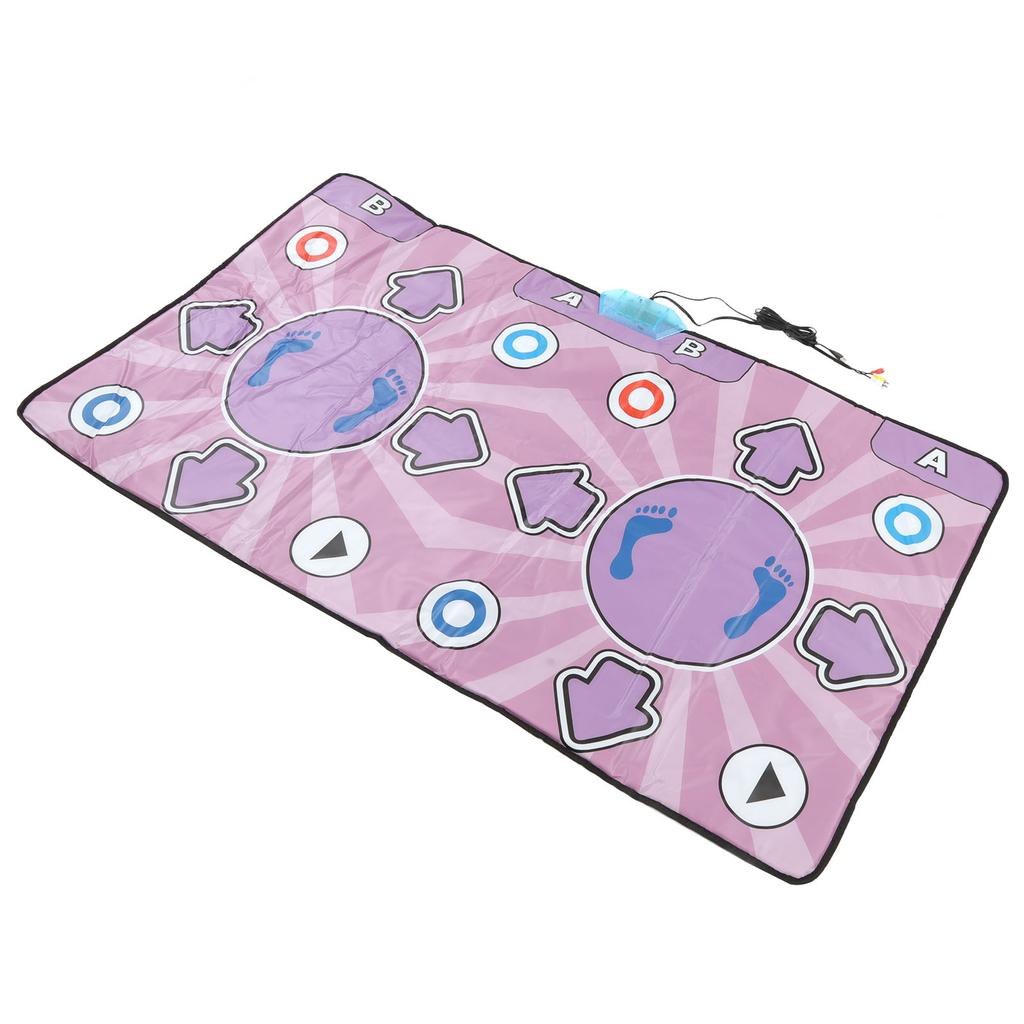 Covoraș de dans dublu Sensibilitate ridicată Îmbunătățește coordonarea Pad electronic de dans cu interfață AV USB