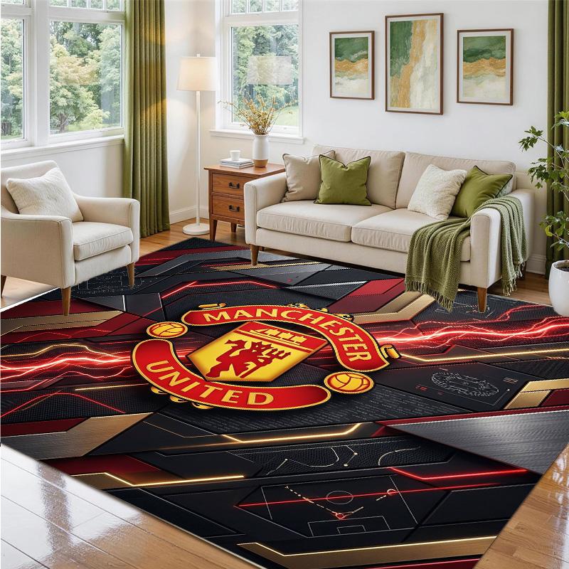 Manchester United Design Kristall Samt Teppich Weiche Dekorative Matte für Schlafzimmer Eingang