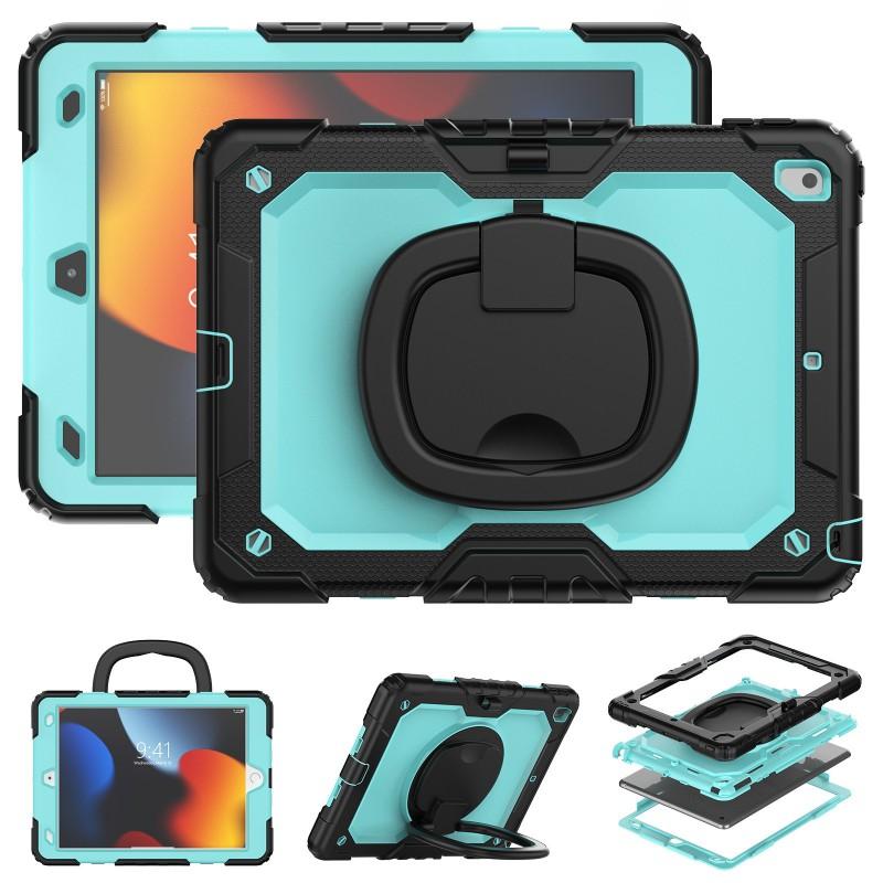 Rotating Stand Case With Wrist Strap IPad Air 11 Inch A16 Shockproof Hard Shell Cover In PC Material