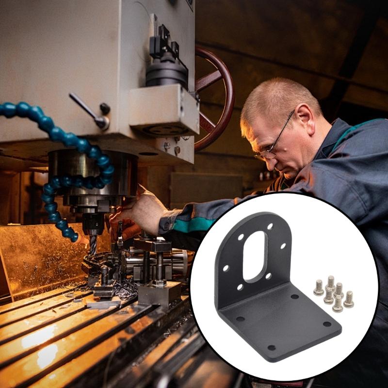 Aluminum 37mm Eccentric Axles Gear Motor Mounting Frame Easy Assembly Vibration Resistant Mount for Industrial Equipment