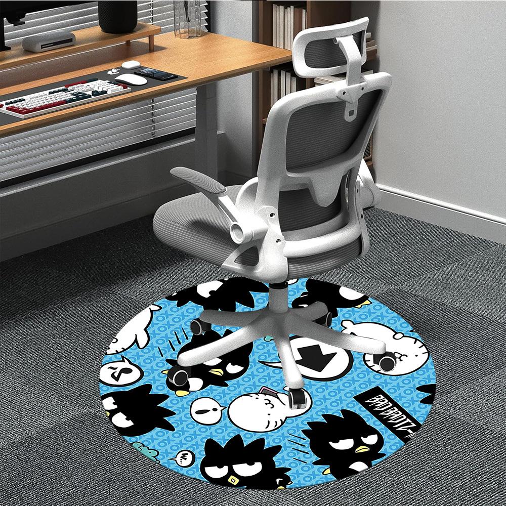 

1pc BADBADTZ-MARU Office Round Area Rug, Indoor Mat Suitable For Office, Under Office Chairs Bedroom Living Room Home Decor, Room Deco 80cm