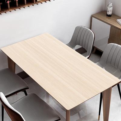 Simple Faux Wood Grain Leather Tablecloth