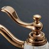 Rose Gold Bathroom Faucet Brass Gold Jade Basin Faucet Artwork Bathroom Lavotory Faucet Hot & Cold Mixer Tap Sink Faucet