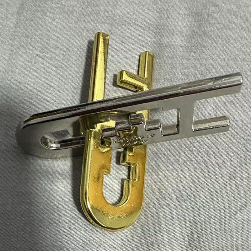 Magic Ladder Lock Puzzle Disentanglement Brain Teaser Metal  Baffling IQ Logic Test Educational Toys For Kids Teens Adults