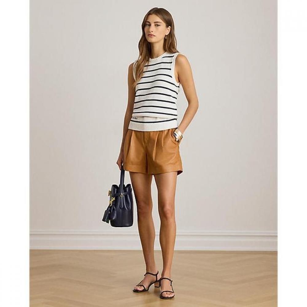 Lauren Ralph Lauren Striped Cotton Sleeveless Sweater Wmlrswescm20056100