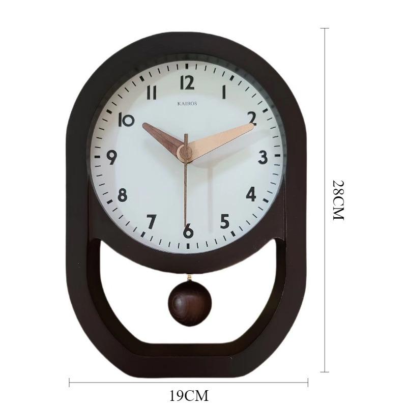Wooden Desk Clock Vintage Minimalist Silent Wall Clock Aesthetic Creativity Watches Home Table Wall Decoration Accessories