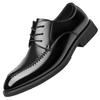 Inner height-increasing leather shoes men's 2025 spring and autumn new business dress derby shoes patent leather breathable leather pointed work shoes
