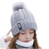  Women Ladies Warm Winter Hairball Plus Velvet  Knitted  Cap+Scarf 