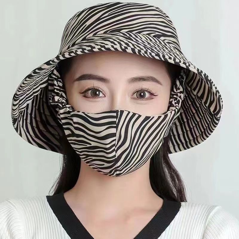 

New hat, mask integrated sunscreen women s summer ultraviolet face mask, outdoor sun hat, sun hat women