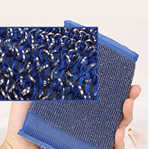 Burnt-on Dishwashing Sponge, Stainless Steel Polishing Sponge, Rust Remover, Sink Sponge, 4 Pieces, Random Colors