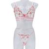 Fetish Lingeries Sexy Adult Hot Clothes Women  Female Lingerie Woman To Catch Rose Embroidered Perspective Love Thong Sex Suit