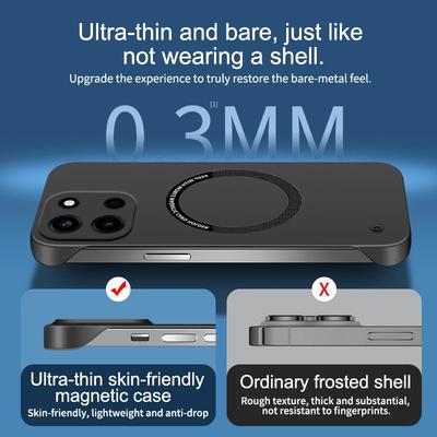 Custodia Magnetica Rigida Sottile Senza Bordi per OnePlus Nord 6 OnePlusNord6 5G Custodie per Telefono