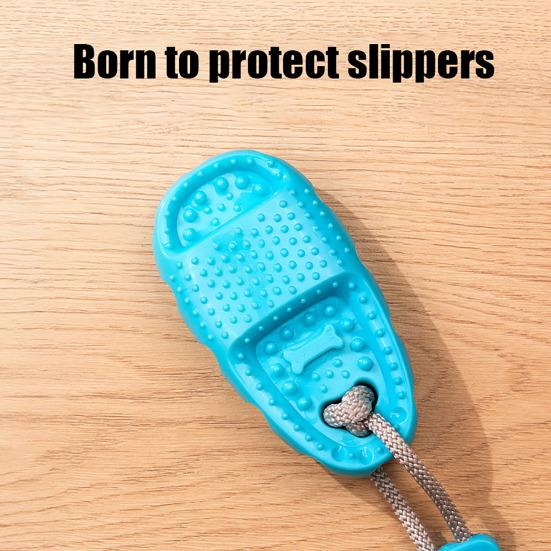 Suction Cup Dog Toy Rubber Slipper Dog Chew Toy Interactive Rope Tug of War Dog Toy for Indoor Dogs Puppy Teething Solo Entertainment