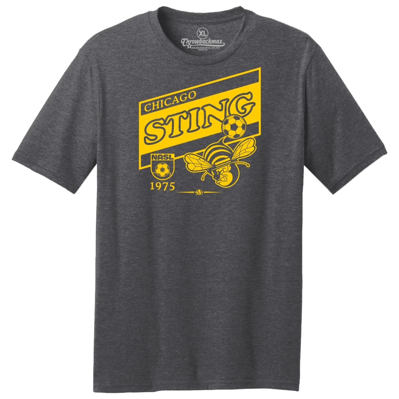Chicago Sting 1975 Logo NASL Soccer TRI-BLEND Tee Shirt S