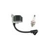 Ignition Coil with Spark Plug - AIMOONSA - 4140 400 1308 - Compatible Stihl FS38/FS55/KM55 - Black - Pack 1+1