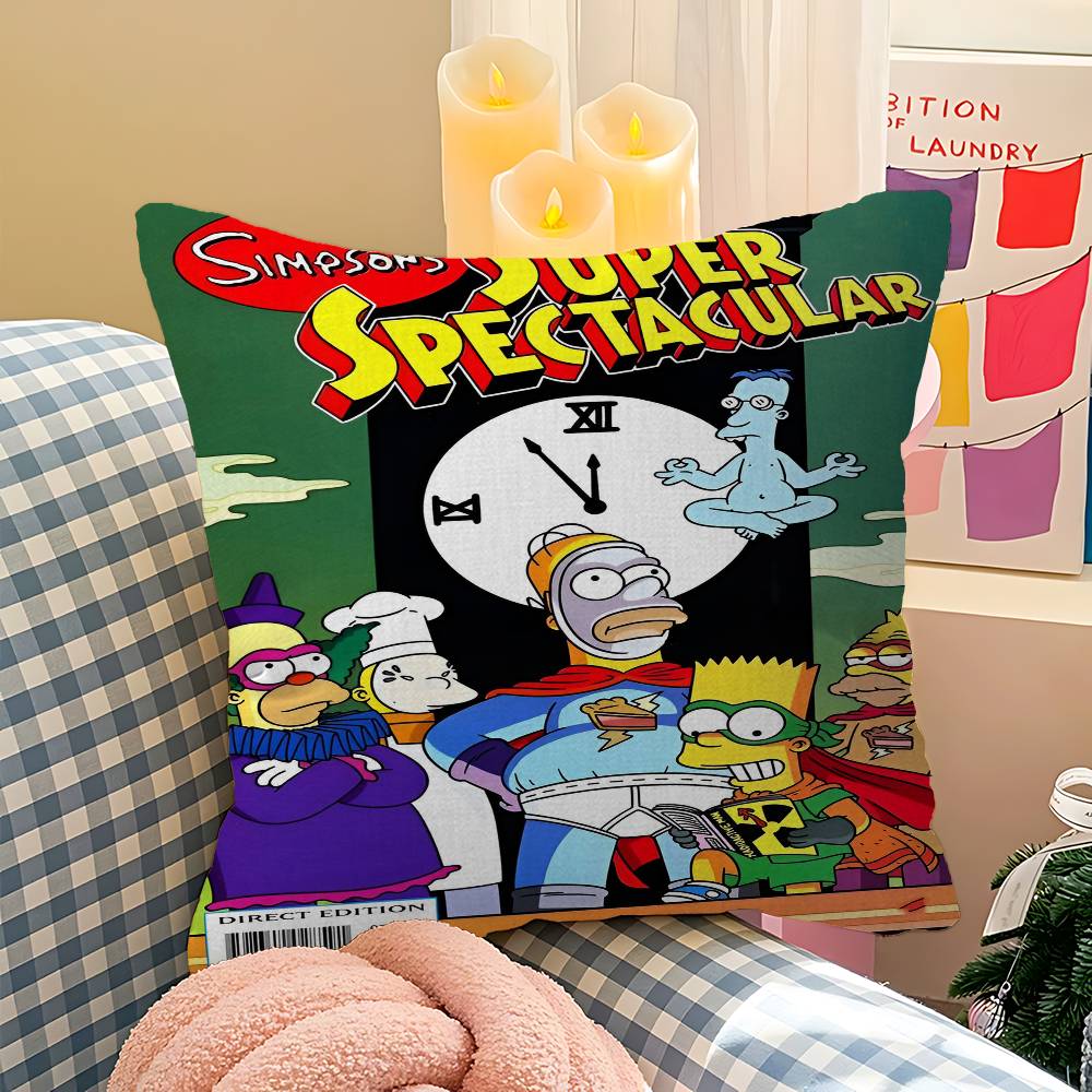 Cartoon T-Der Coole S-Simpsons Personalisierte Bildtext Heimdeko Kissen Haushaltsgeschenke 45x45cm