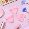 12Pcs Pink Face Powder Puff, Heart Shaped Loose Powder Puffs for Applying Face, Normal Size Soft Reusable Velour Makeup Setting Tool for Women