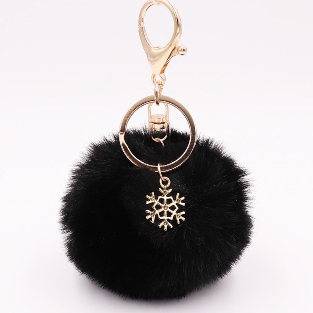 Bag Charm Pompom Pendant Fluffy Plush Ball Keyring Fashion Fur Ball Key Chain  Women Girls