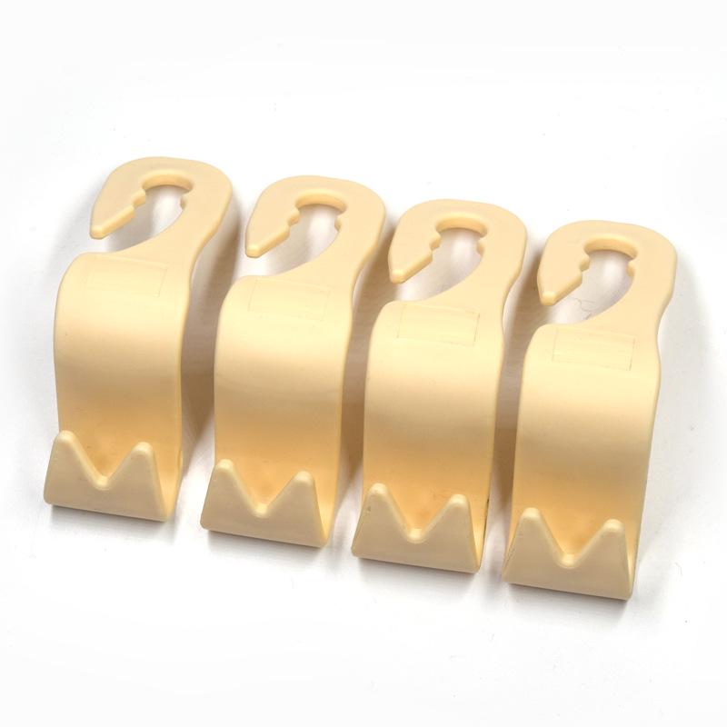 4pcs Car Seat Back Hook Load-bearing 10kg Car L-shaped Hidden Headrest Hook