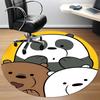 1pc We Bare Bears Office Round Area Rug, Under Office Chairs Bedroom Living Room Home Decor, Room Deco, Available In Various Sizes164