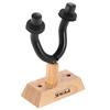 Guitar Wall Mount Hanger Metal Rack Hook W/ Rubber Sheath Wooden Base for Guitar Bass Violin