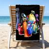 proof beach towel with a Turbo pattern - soft,absorbent,quick-drying,machine washable - perfect for swimming,camping,bathing