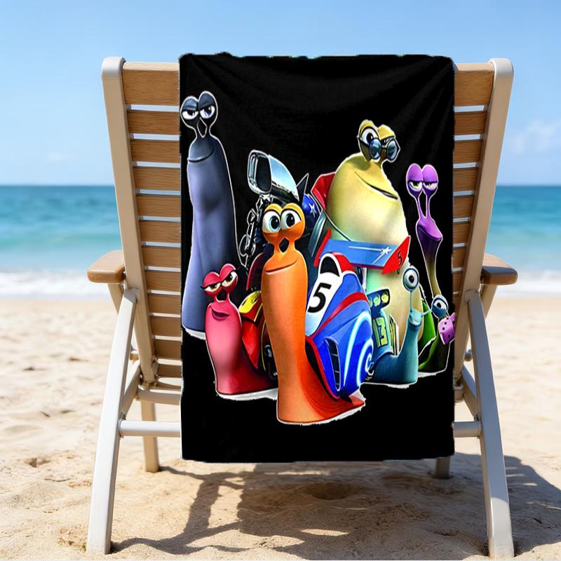 proof beach towel with a Turbo pattern - soft,absorbent,quick-drying,machine washable - perfect for swimming,camping,bathing