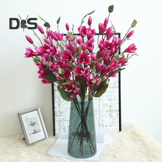DIY Magnolia Flower Energetic Creative 9 Heads Magnolia Branch Artificiella blommor
