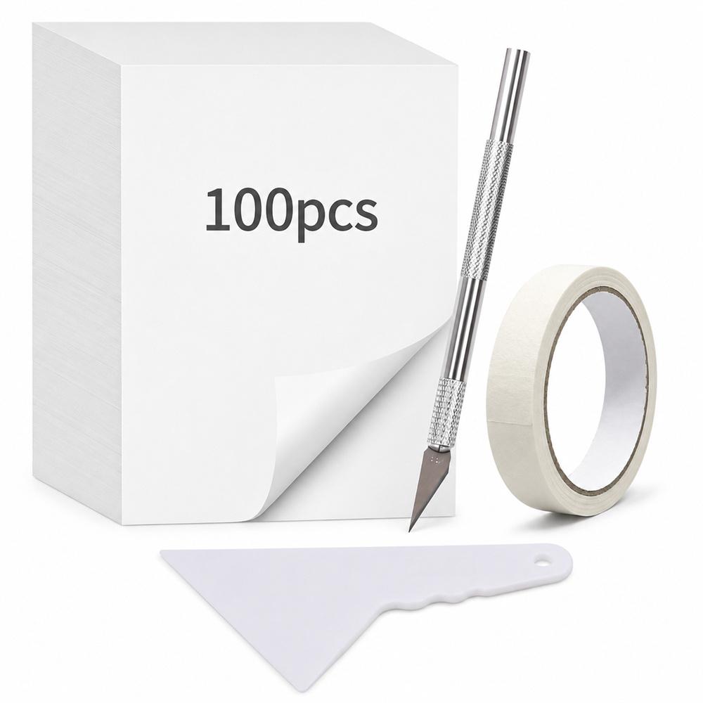 100/200Pcs Dustproof Diamond Painting Release Paper Stain-proof Double-Sided Double-Sided Release Paper White Cover 100PSC