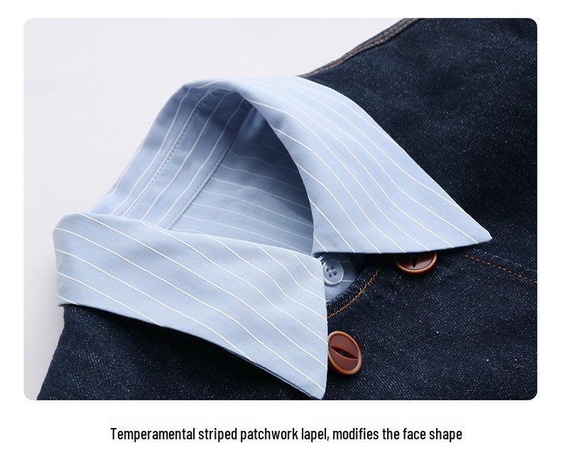 Spring 2025 Women's Fashionable Denim Jacket & Pants Two-Piece Set