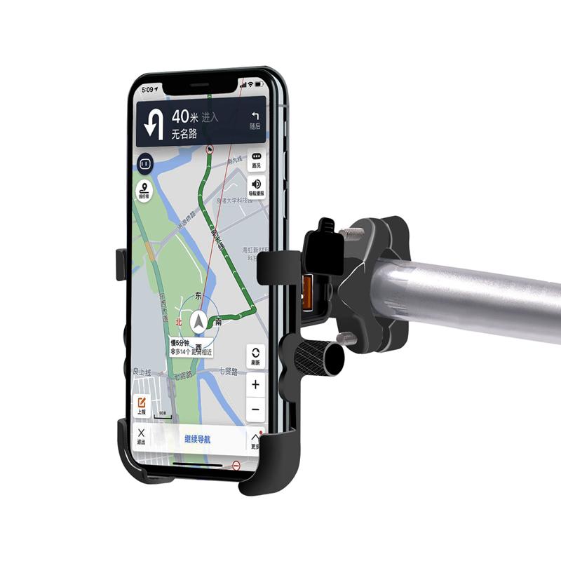 LMoDri Universal Phone Holder QC 3.0 Motorcycle USB Charger Waterproof 12V MotorBike Mobile Phone Mount Power Adapter