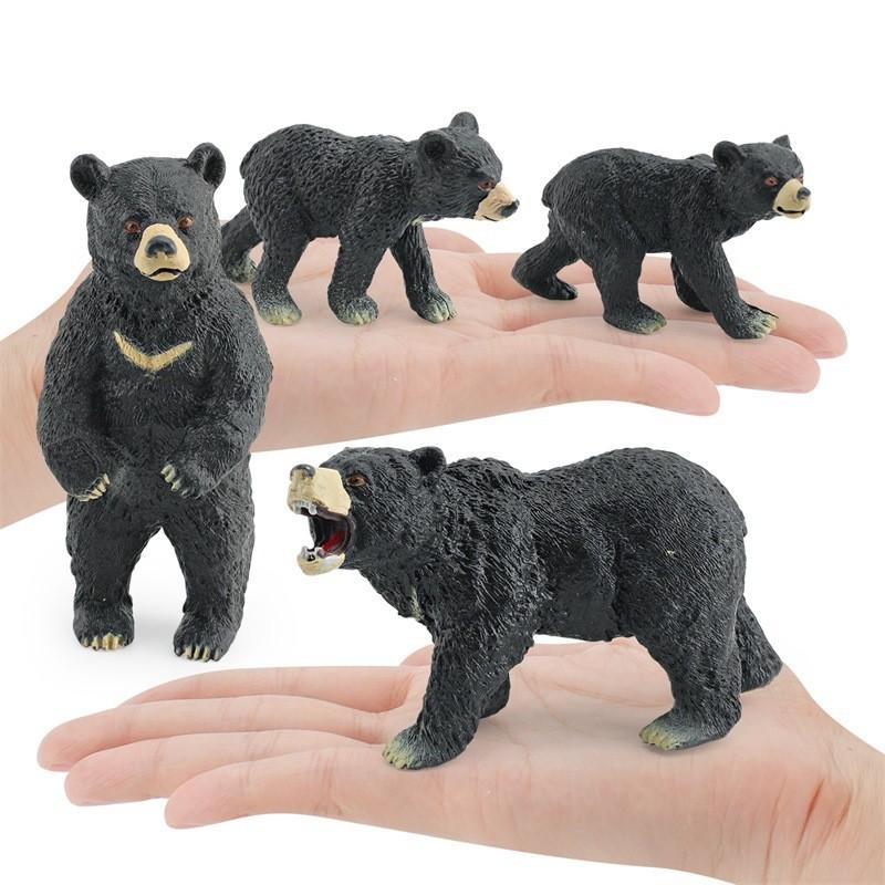 Adorable Asian Black Bear Figurine Crafted From High-quality Pvc Material