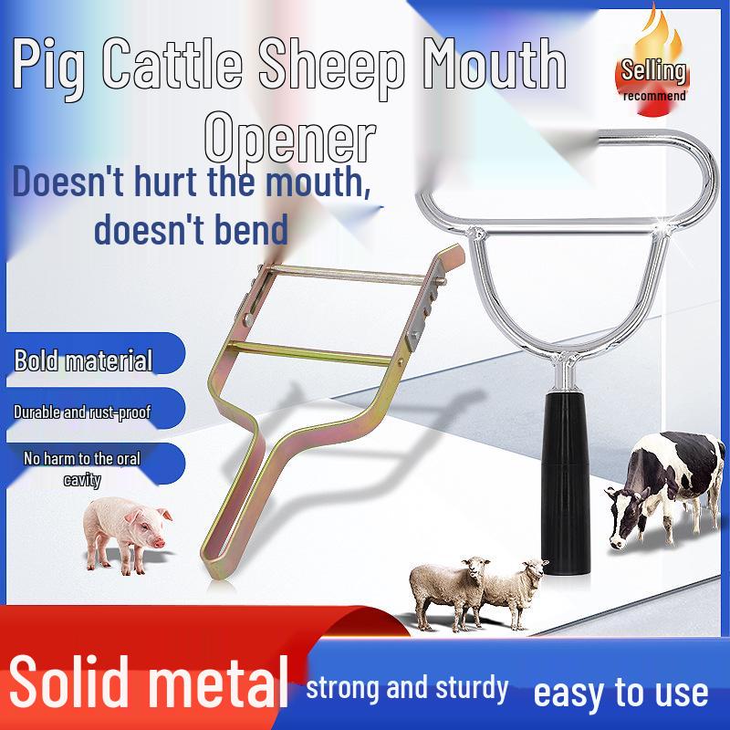 Metal Mouth Opener for Veterinary Use: Pig, Cattle, Sheep