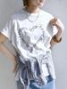 Ships for Women Variation Logo Embroidered Print Tee 312312867 White One Size Web-Exclusive Hand-Washable