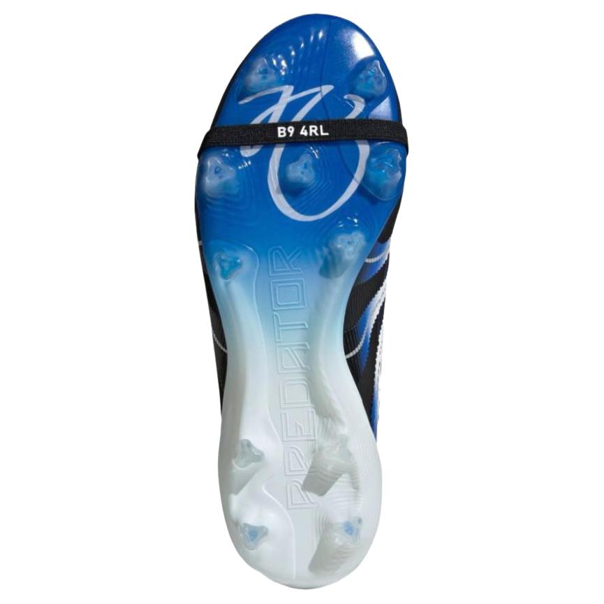 Jude Bellingham x Adidas Predator Elite Foldover Tongue FG Glory Blue Unisex Sneakers Black Core-Black Footwear-White JS3106