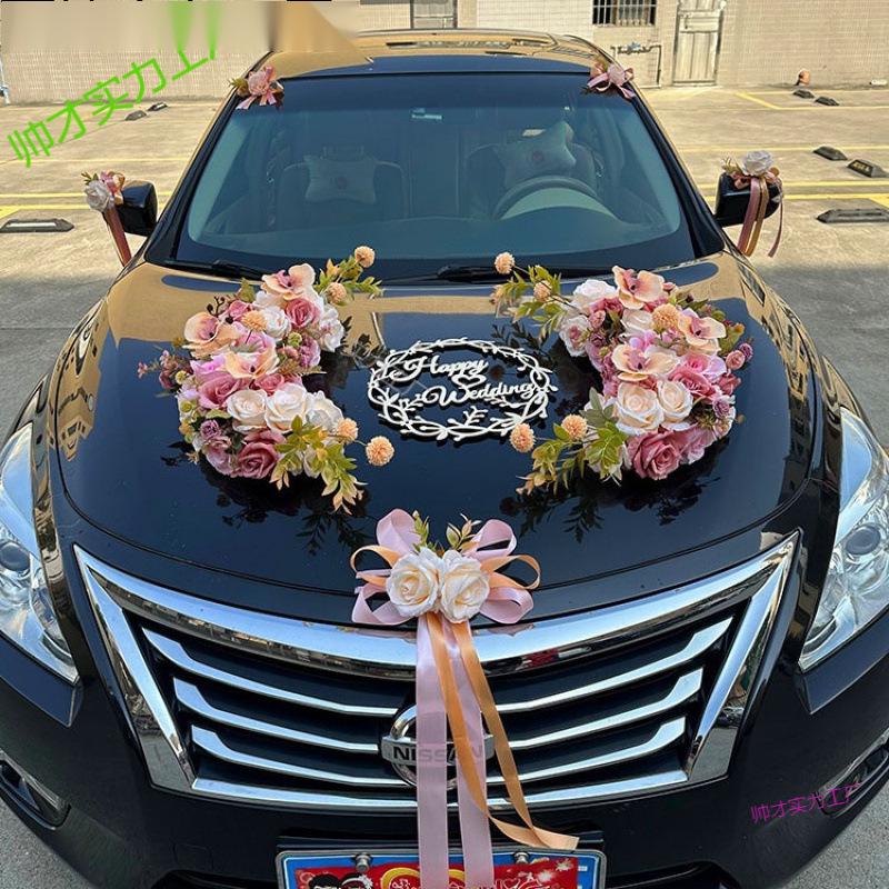 Cappuccino Flower Decoration for Wedding Car Front