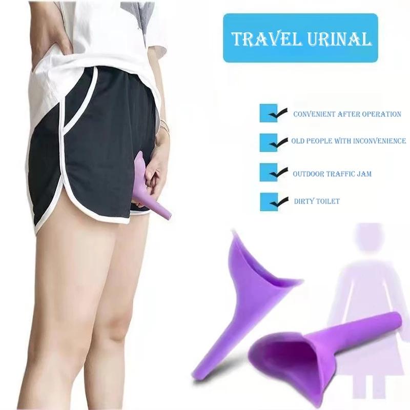 Stand Up Urination Device Outdoor Camping Tent Female Urinal Travel Women Urinal Portable Hiking Soft Silicone