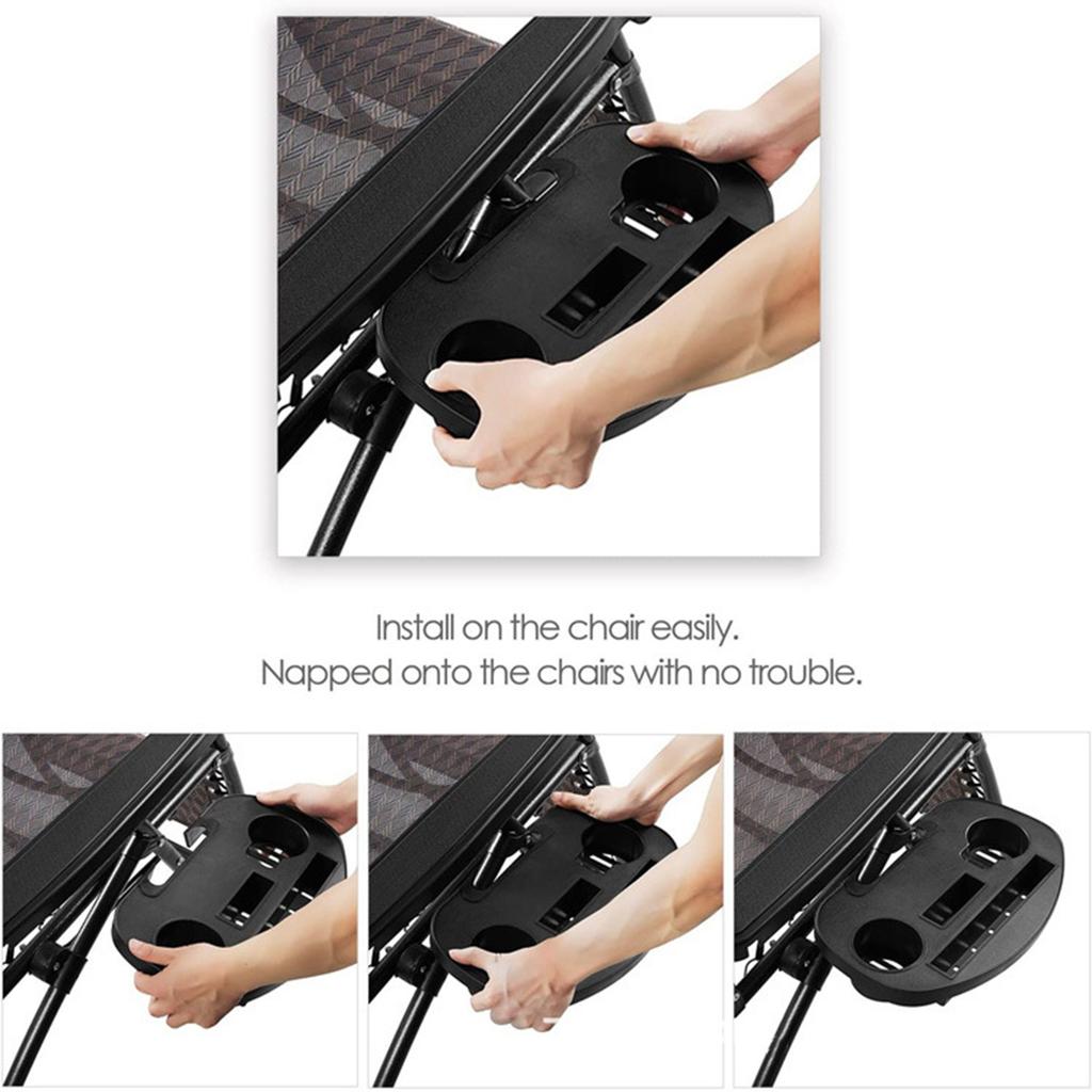Liegestuhl Becherhalter Outdoor Stuhl Getränkehalter Tabletts Organizer Gartenliege Stuhl Tablett für Camping Picknick Angeln