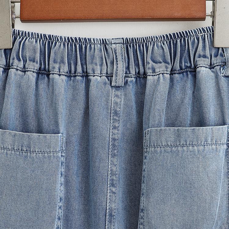 MOJTA Women Spring Autumn Plus Size Casual Loose Pants Hight Waist Jeans