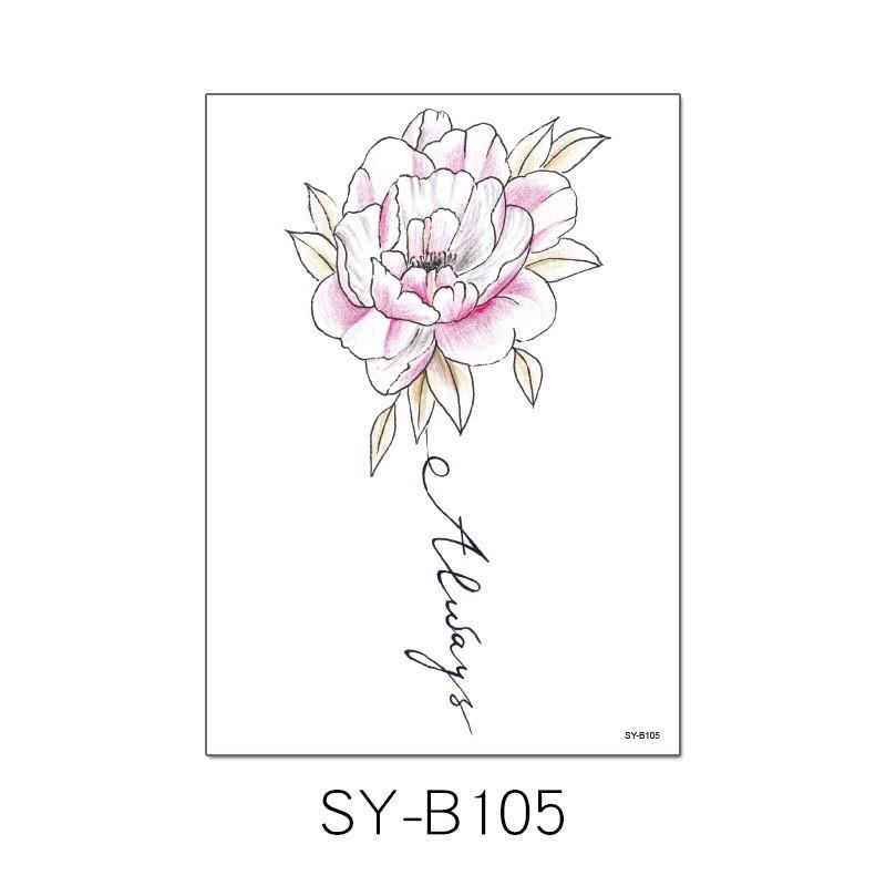 Cross Border New Small Fresh Color Hand-painted Flower Tattoo Sticker Waterproof Durable Wedding Photo Arm Decoration