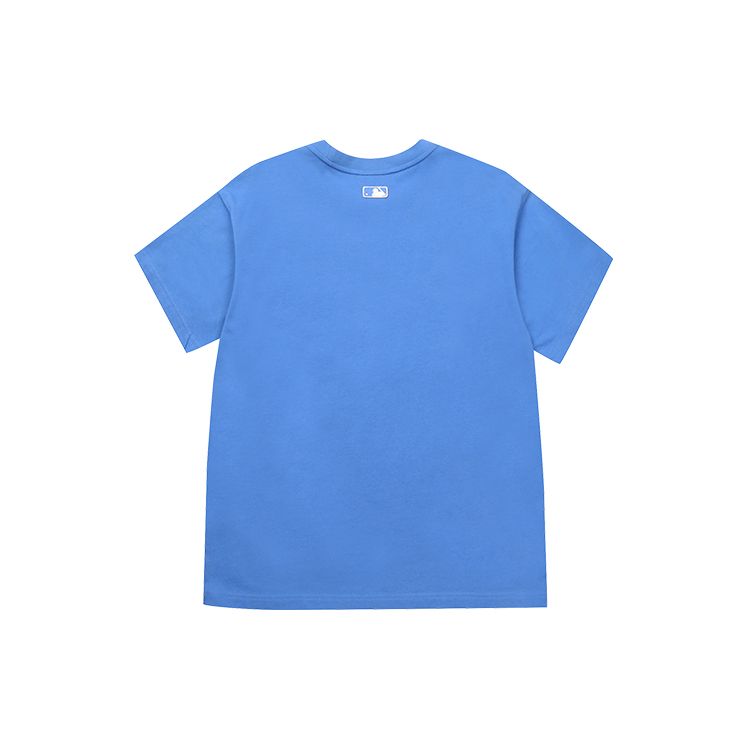 MLB Los Angeles Dodgers Basic Logo Play Series Mosaic Print Dopamine Solid Color Letter Fit Straight-Cut Crew Neck Short Sleeve T-Shirt 31TSN2131-07U