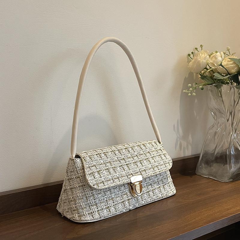 Korean Style Small Pu Handbag With Stitching Detail For Daily Casual Use