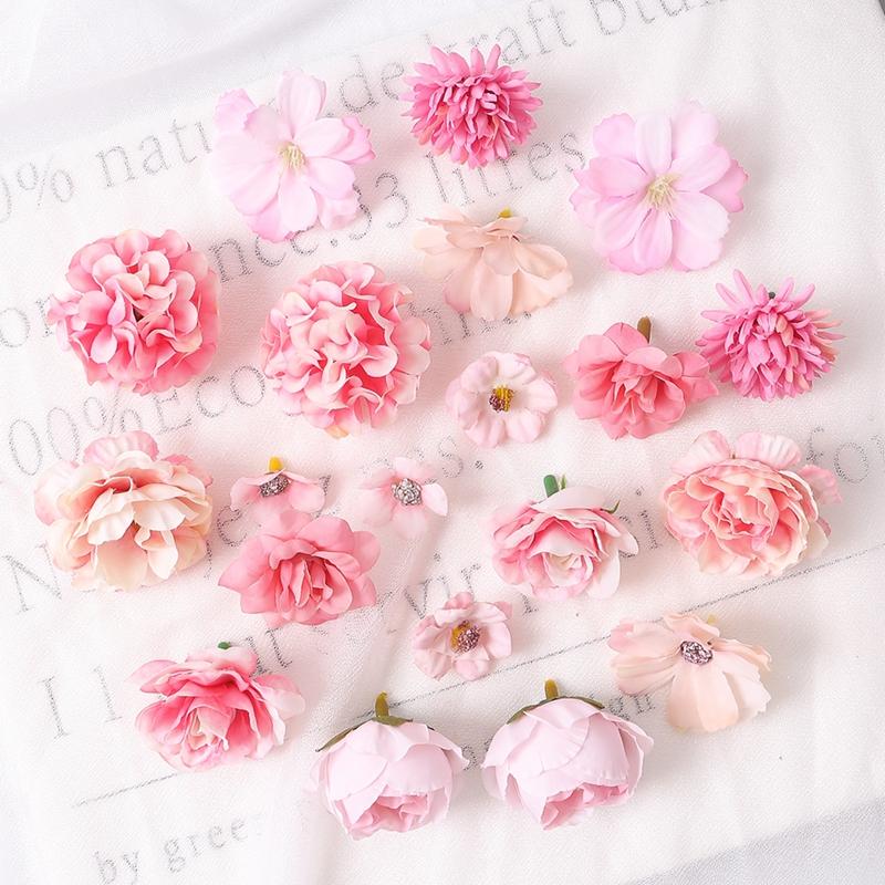 Rose Mixed Artificial Flowers Wedding Marriage Decoration Fake Flower for Home Room Decor DIY Crafts Gifts Garland Accessories