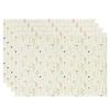 4/6/8Pcs Blue Floral Toile Placemats Premium Linen Table Mat Ideal for Household Dining Space Daily Practical Ornament