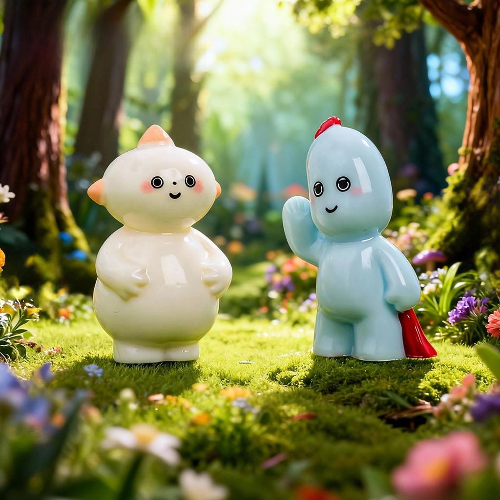 In The Night Garden Micro Landscape Creative Cute Garden Baby Doll Resin Decor For Desktop And Car