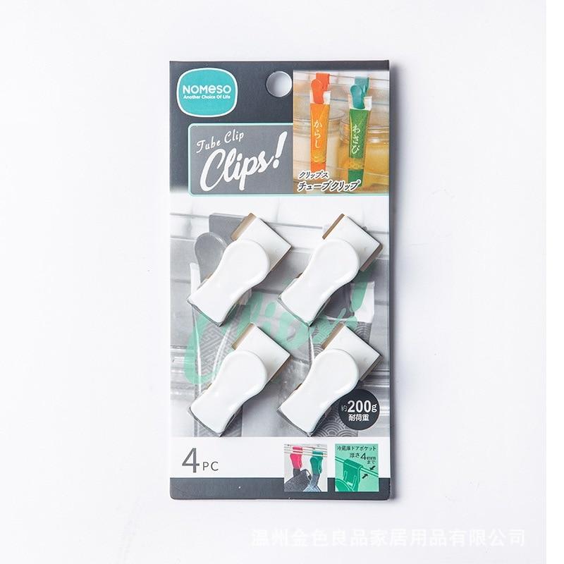 

Холодильник Коробка для хранения пакетиков с соусом Горчица Сезон Коробка для хранения Холодильник Зажим для продуктов Зажим для запечатывания 4 шт. Прозрачный