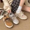 Lätta och andningsbara retro mångsidiga rundhuvud tjockbottnade casual plattformsskor, lätta höjdhöjande sportskor för vår och höst