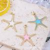 Colorful Starfish Pendant Necklace - Gold-Plated Marine Series