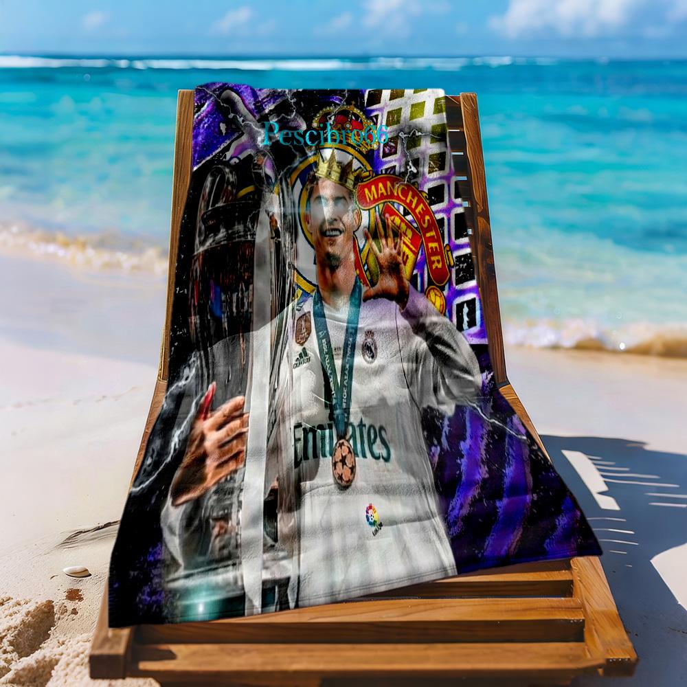 Cristiano Ronaldo Beach Towel Quickdry Soft Microfiber Comfortable Lightweight Suitable For Swimming Gym Camping Yoga Vacation